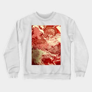 Red and white accidental Crewneck Sweatshirt